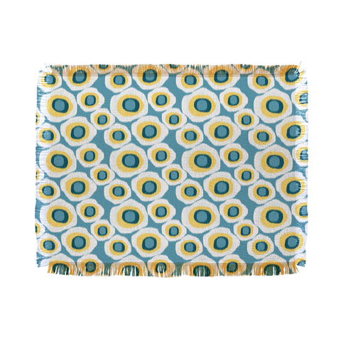 Raven Jumpo Ikat Circles Polar Throw Blanket