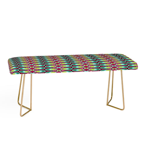 Raven Jumpo Ikat Latice Green Bench