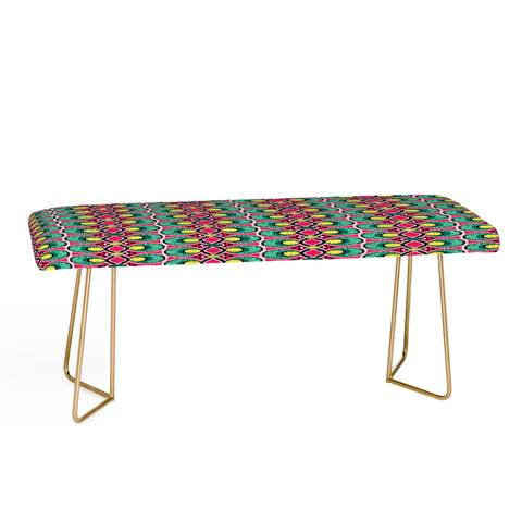 Raven Jumpo Ikat Lattice Magenta Bench