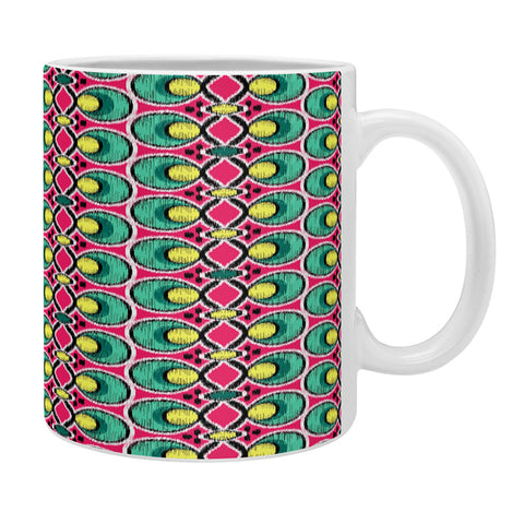 Raven Jumpo Ikat Lattice Magenta Coffee Mug