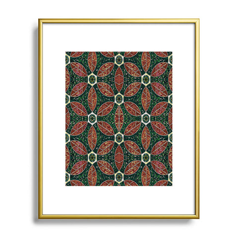 Raven Jumpo Jade Mosaic Metal Framed Art Print