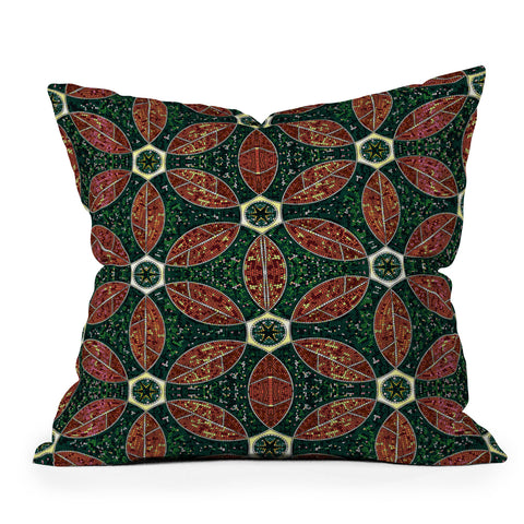 Raven Jumpo Jade Mosaic Throw Pillow