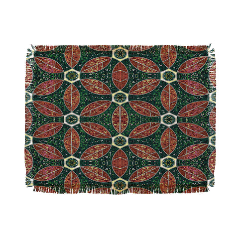 Raven Jumpo Jade Mosaic Throw Blanket