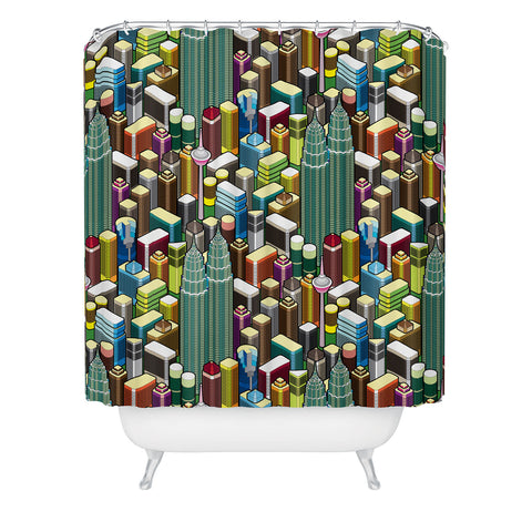 Raven Jumpo Kl City Shower Curtain