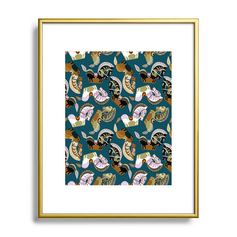 Raven Jumpo Kuda Kepang Metal Framed Art Print