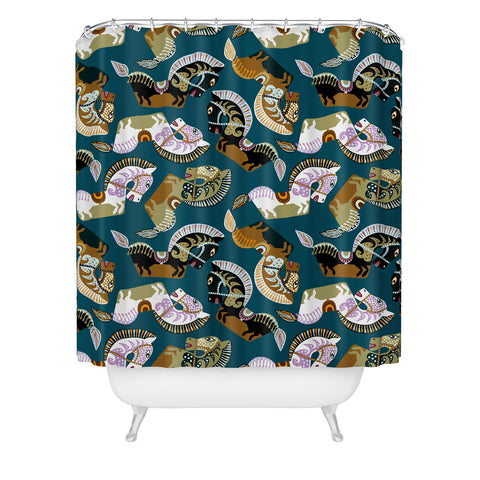 Raven Jumpo Kuda Kepang Shower Curtain