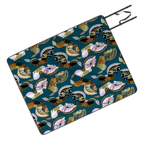 Raven Jumpo Kuda Kepang Picnic Blanket