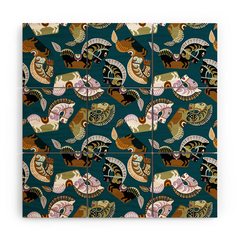 Raven Jumpo Kuda Kepang Wood Wall Mural