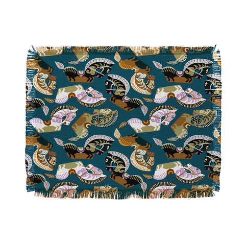 Raven Jumpo Kuda Kepang Throw Blanket