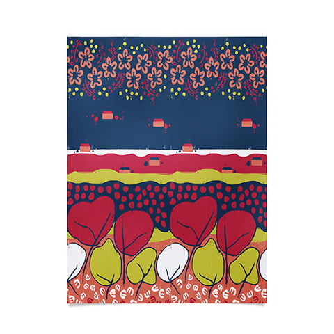 Raven Jumpo Matisse Inspired Flowers And Trees Poster