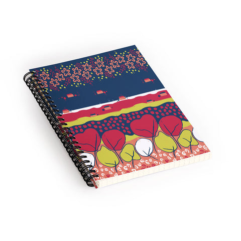 Raven Jumpo Matisse Inspired Flowers And Trees Spiral Notebook