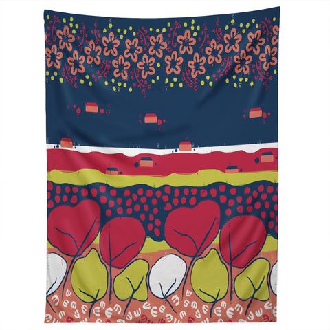 Raven Jumpo Matisse Inspired Flowers And Trees Tapestry