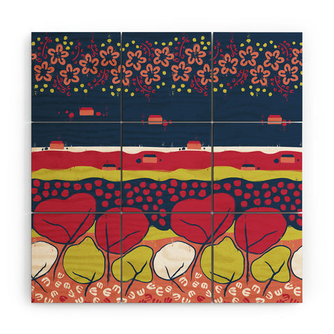 Raven Jumpo Matisse Inspired Flowers And Trees Wood Wall Mural