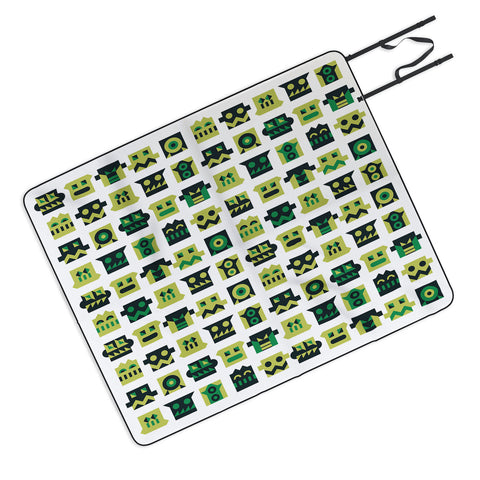 Raven Jumpo Metal Mugshots Mint Picnic Blanket