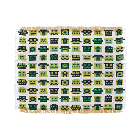 Raven Jumpo Metal Mugshots Mint Throw Blanket