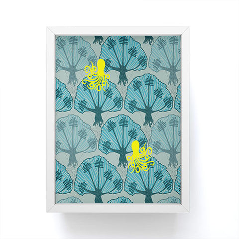 Raven Jumpo Octopus Among The Coral Framed Mini Art Print