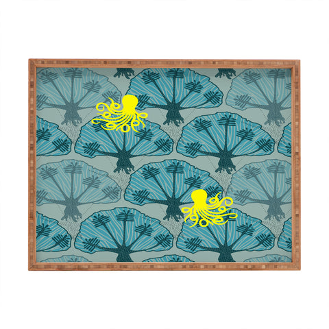 Raven Jumpo Octopus Among The Coral Rectangular Tray