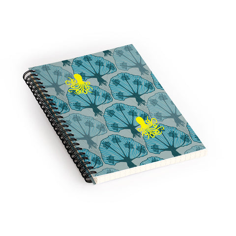 Raven Jumpo Octopus Among The Coral Spiral Notebook
