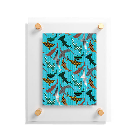 Raven Jumpo Polka Dot Sharks Floating Acrylic Print