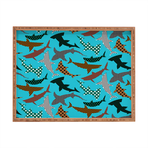 Raven Jumpo Polka Dot Sharks Rectangular Tray