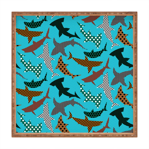 Raven Jumpo Polka Dot Sharks Square Tray