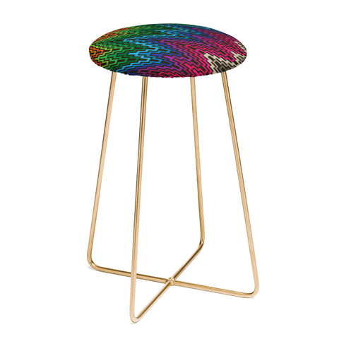 Raven Jumpo Rainbow Ikat Counter Stool