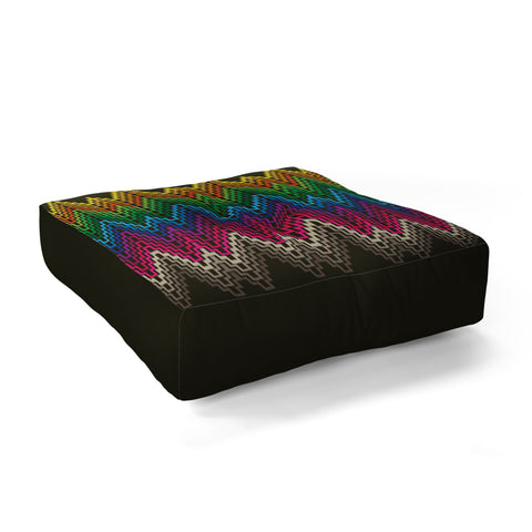 Raven Jumpo Rainbow Ikat Floor Pillow Square