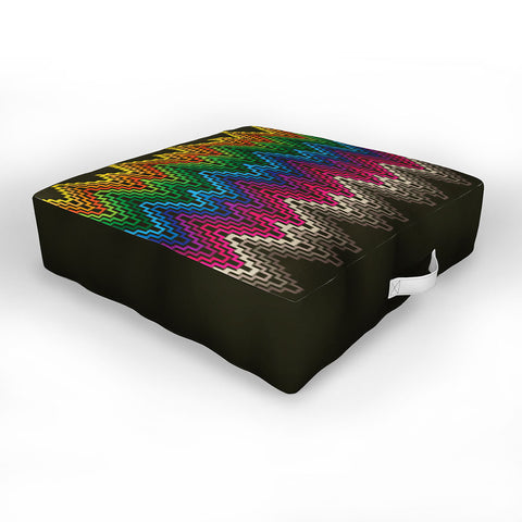 Raven Jumpo Rainbow Ikat Outdoor Floor Cushion