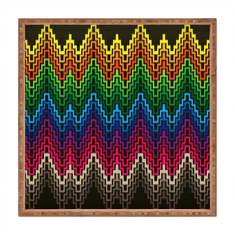 Raven Jumpo Rainbow Ikat Square Tray