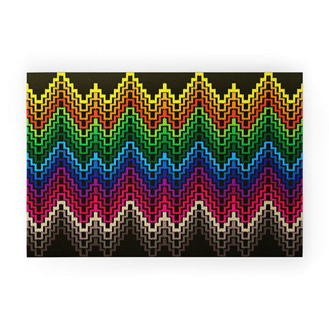 Raven Jumpo Rainbow Ikat Welcome Mat
