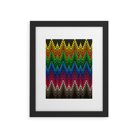 Raven Jumpo Rainbow Ikat Framed Art Print