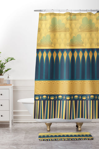 Raven Jumpo Royale Moderne Shower Curtain And Mat
