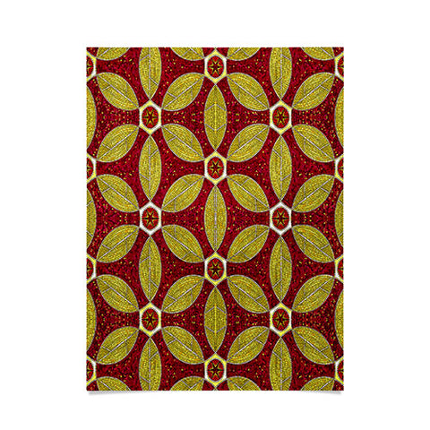 Raven Jumpo Ruby Amber Mosaic Poster