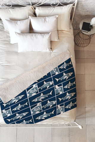 Raven Jumpo Shark X Ray Fleece Throw Blanket