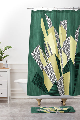 Raven Jumpo Sketchy Shower Curtain And Mat