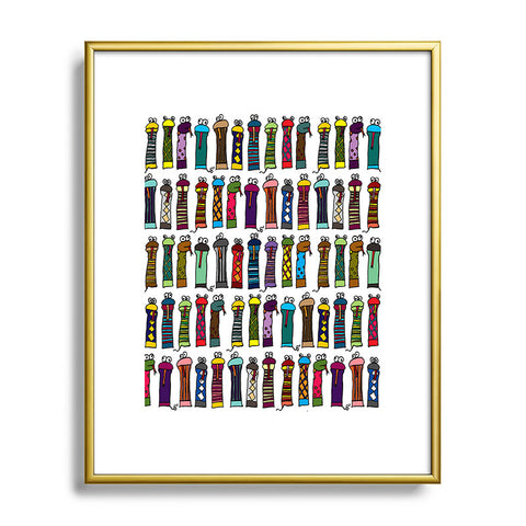 Raven Jumpo Slithery Socks Metal Framed Art Print