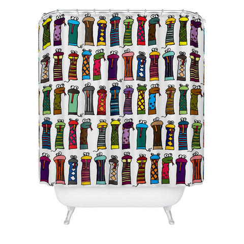 Raven Jumpo Slithery Socks Shower Curtain