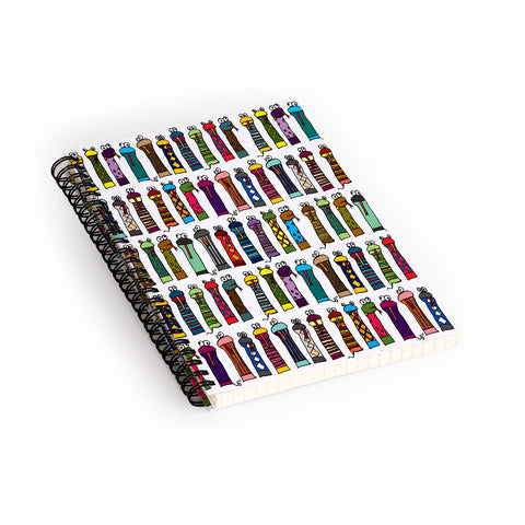 Raven Jumpo Slithery Socks Spiral Notebook