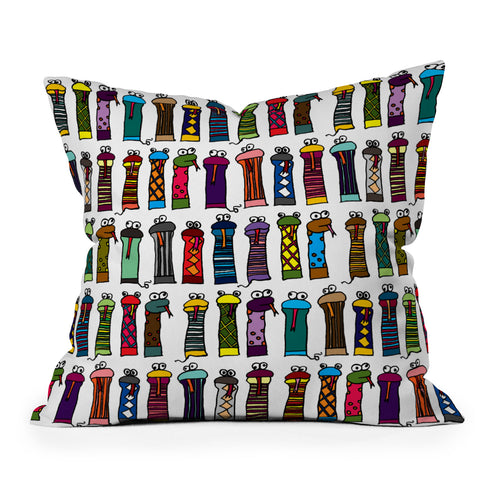 Raven Jumpo Slithery Socks Throw Pillow