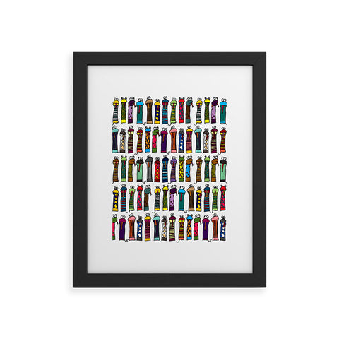 Raven Jumpo Slithery Socks Framed Art Print