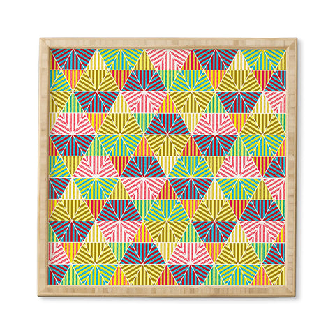 Raven Jumpo Stripey Triangles Framed Wall Art