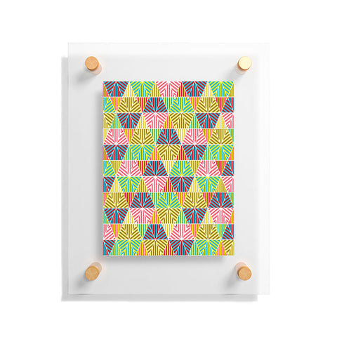 Raven Jumpo Stripey Triangles Floating Acrylic Print