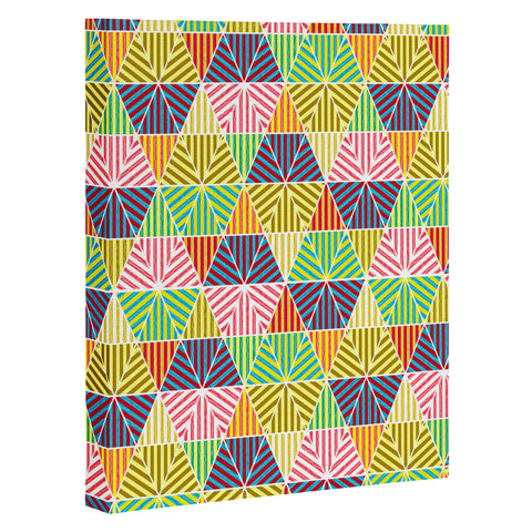Raven Jumpo Stripey Triangles Art Canvas