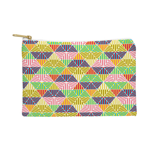Raven Jumpo Stripey Triangles Pouch