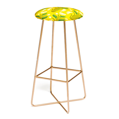 Raven Jumpo Stylised Daisies Bar Stool