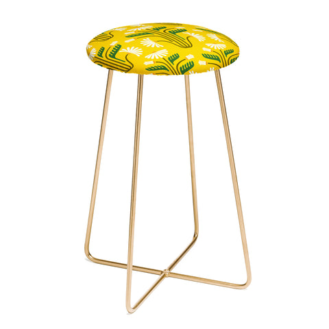 Raven Jumpo Stylised Daisies Counter Stool