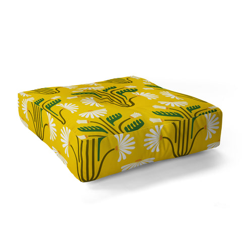 Raven Jumpo Stylised Daisies Floor Pillow Square