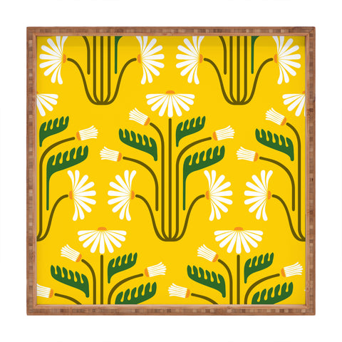 Raven Jumpo Stylised Daisies Square Tray