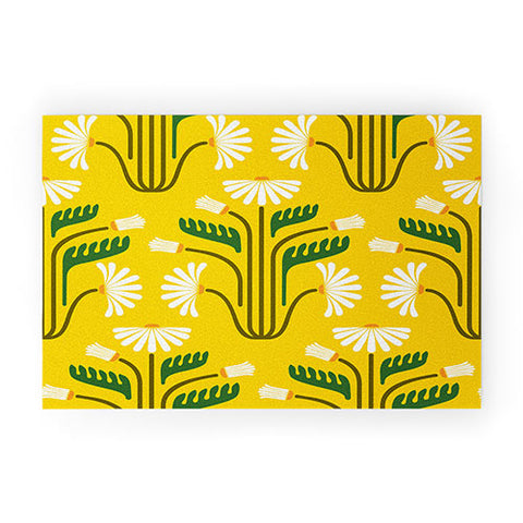 Raven Jumpo Stylised Daisies Welcome Mat