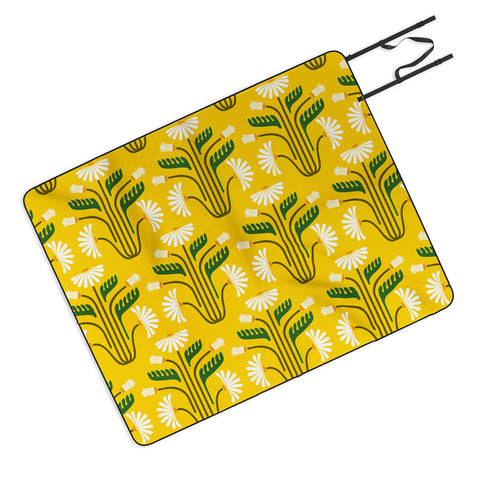 Raven Jumpo Stylised Daisies Picnic Blanket